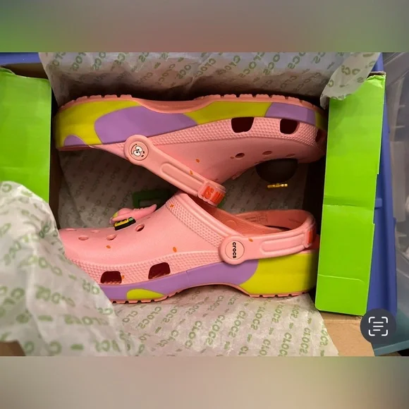 SpongeBob Patrick classic croc, Men’s crocs size 8 women’s 10, brand new - Picture 4 of 5